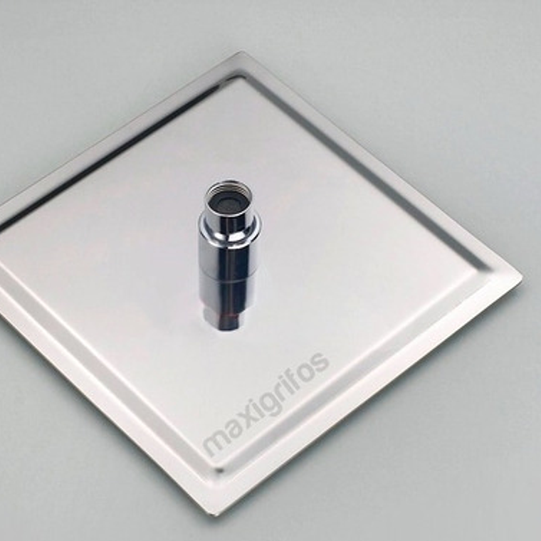 Regadera Ducha Metálica 20x20 Incluye Tubo De Techo Cuadrado 8