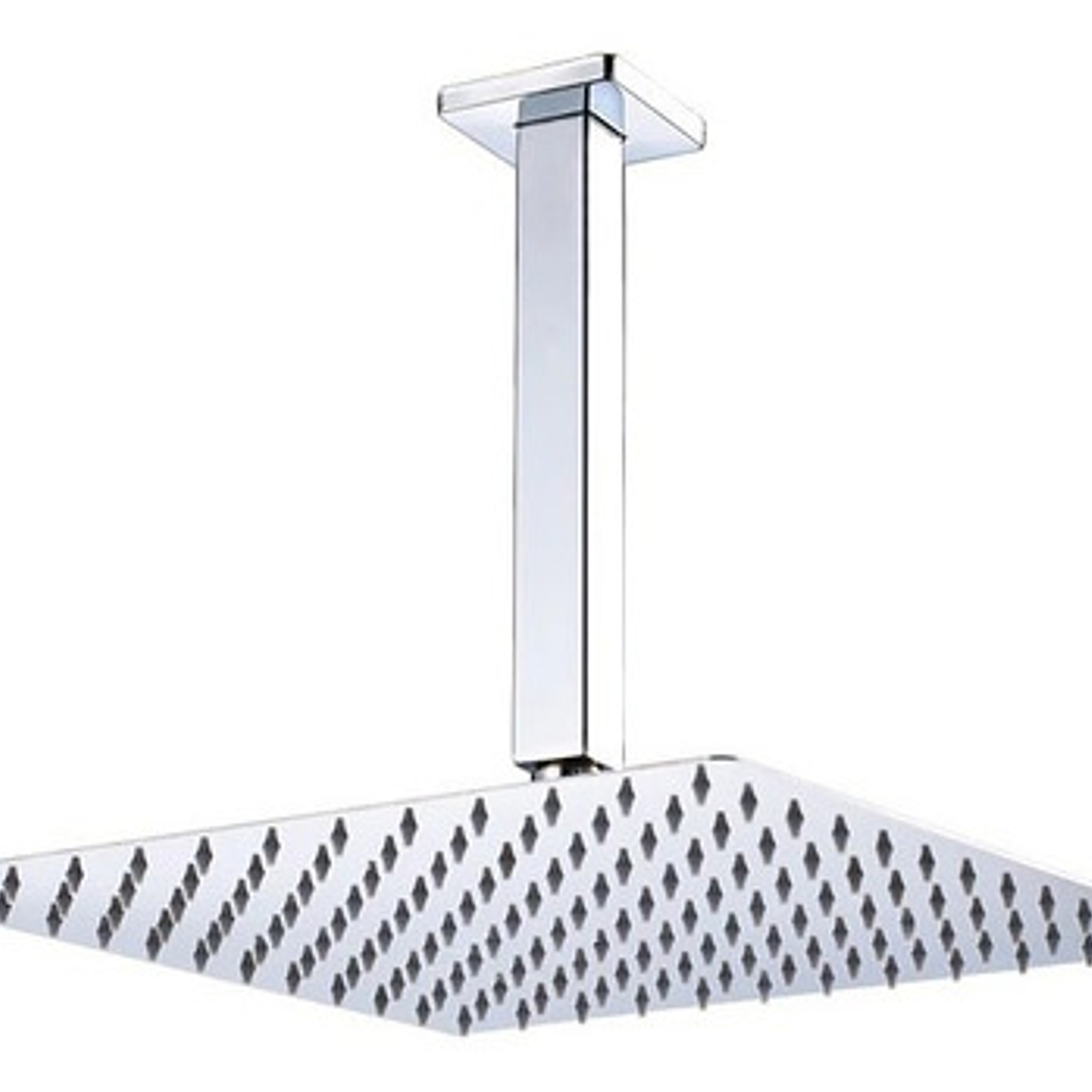 Regadera Ducha Metálica 20x20 Incluye Tubo De Techo Cuadrado 9