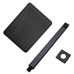 Regadera Ducha Para Baño Rectangular Negro Mate Con Tubo - Miniatura 1