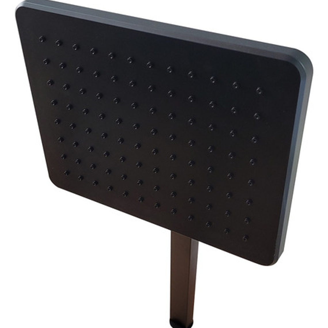 Regadera Ducha Para Baño Rectangular Negro Mate Con Tubo 8