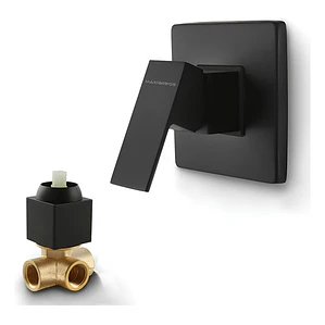 Mezclador Para Ducha Monocontrol Cuadrado Bronce Negro