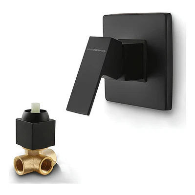 Mezclador Para Ducha Monocontrol Cuadrado Bronce Negro