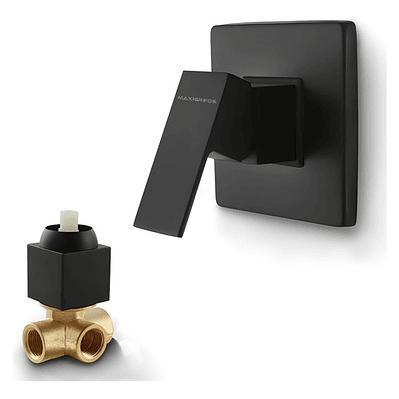 Mezclador Para Ducha Monocontrol Cuadrado Bronce Negro