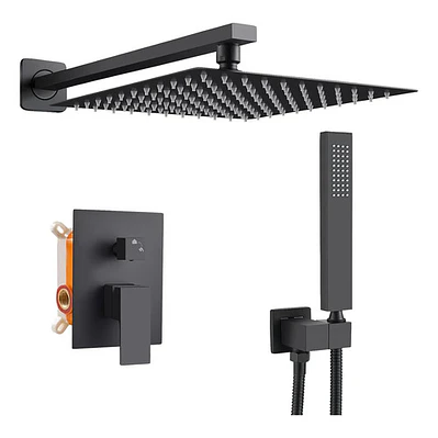 Mezclador Negro Con Salida De Teleducha + Ducha Y Telefono