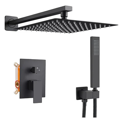 Mezclador Negro Con Salida De Teleducha + Ducha Y Telefono