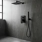 Mezclador Negro Con Salida De Teleducha + Ducha Y Telefono - Miniatura 2