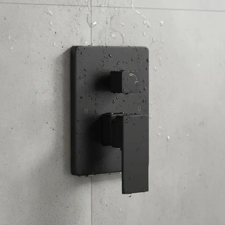 Mezclador Negro Con Salida De Teleducha + Ducha Y Telefono 3