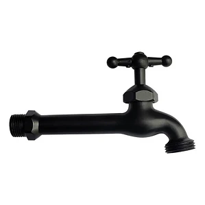 Llave Jardín Terminal Larga Negra Metálica