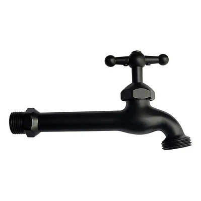 Llave Jardín Terminal Larga Negra Metálica