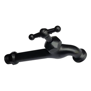 Llave Jardín Terminal Larga Negra Metálica