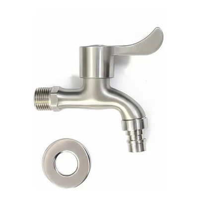 Llave Jardín Terminal Acero Inox Satinada