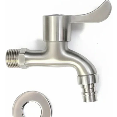 Llave Jardín Terminal Acero Inox Satinada