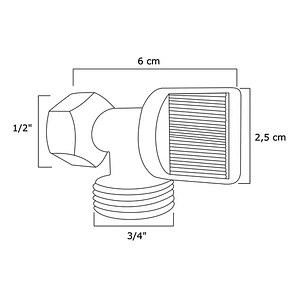 Llave Lavadora Cromada Metálica