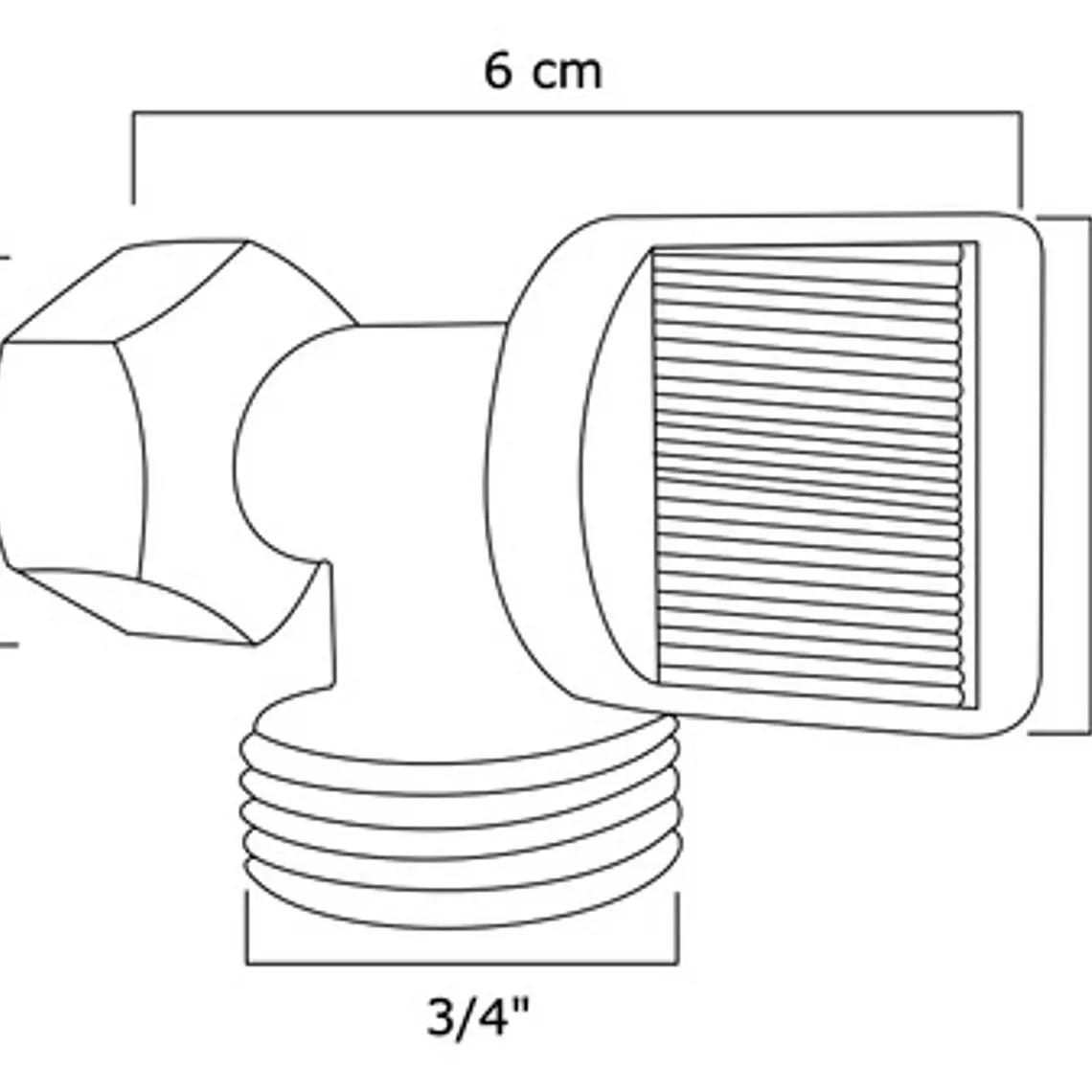 Llave Lavadora Cromada Metálica 2