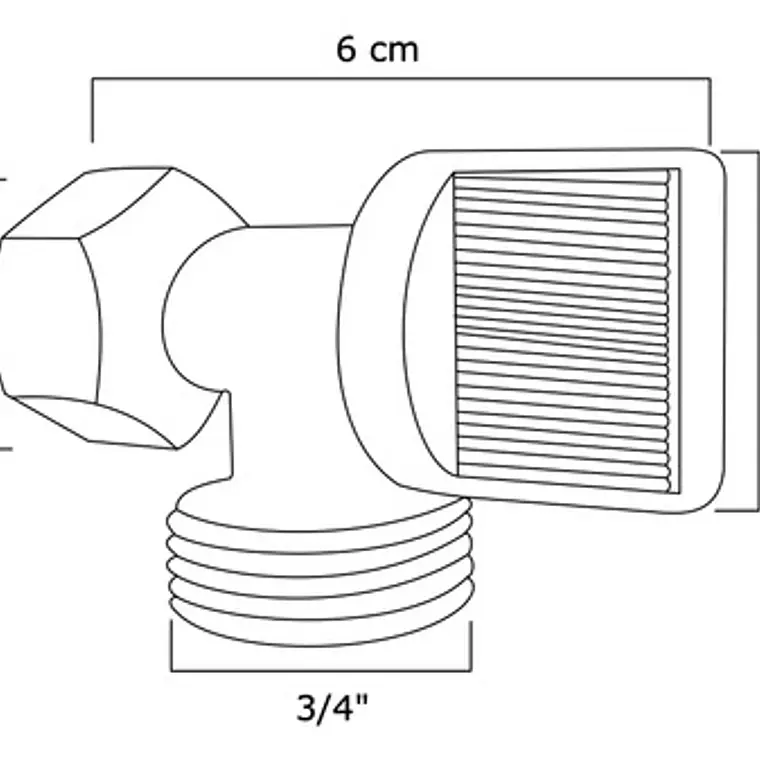 Llave Lavadora Cromada Metálica 2