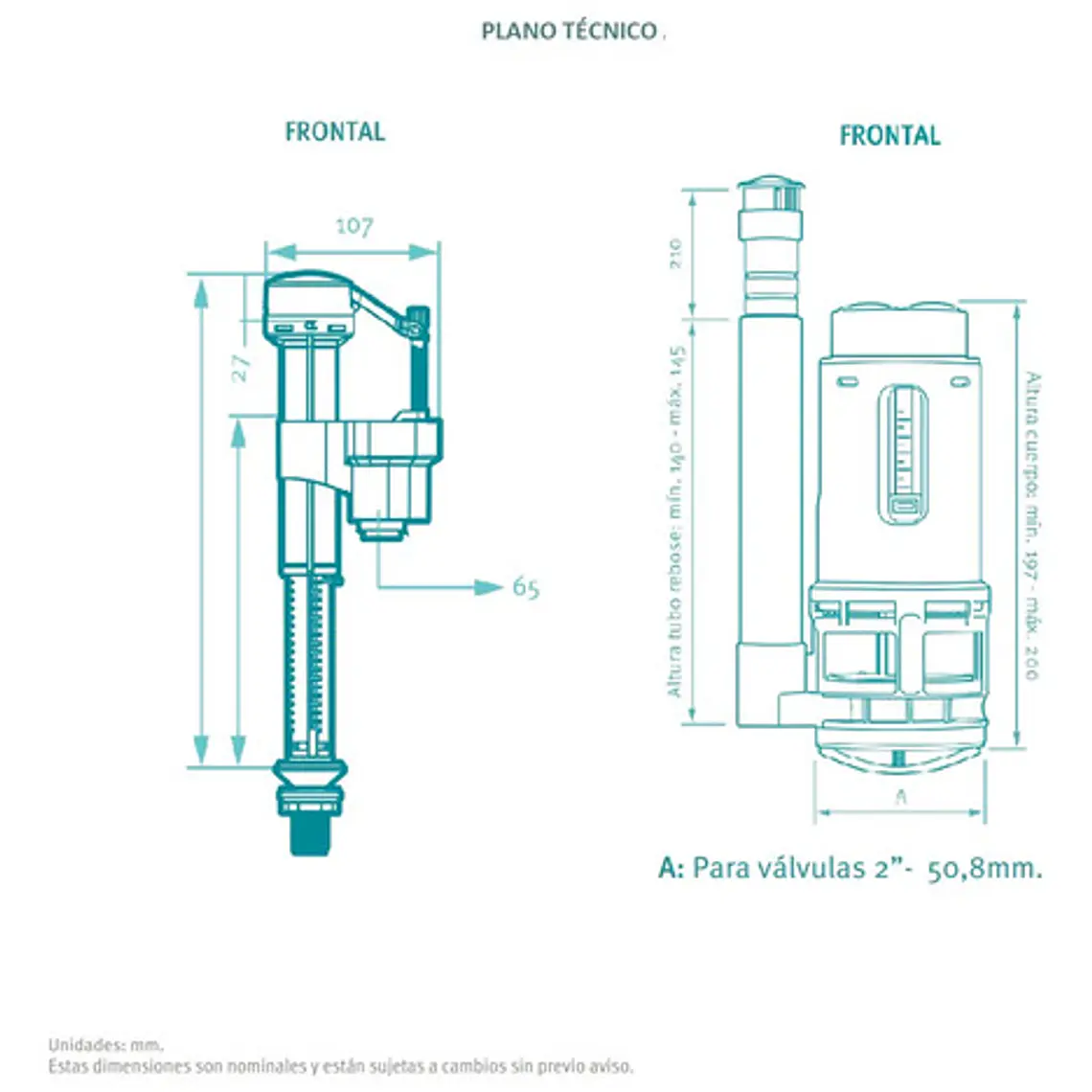 Kit Válvula Doble Descarga Y Válvula Entrada Grival Corona 5