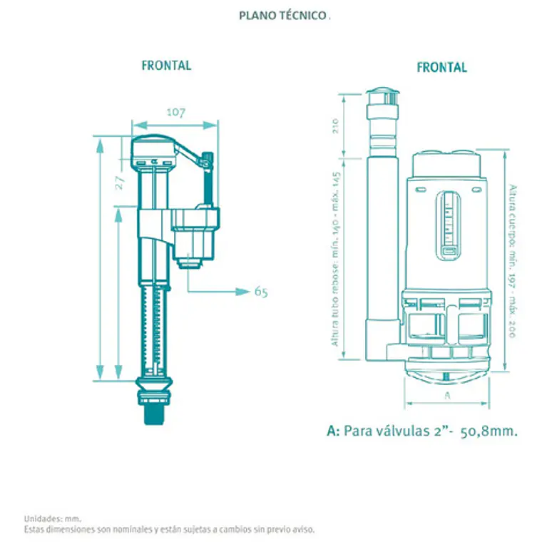 Kit Válvula Doble Descarga Y Válvula Entrada Grival Corona 5