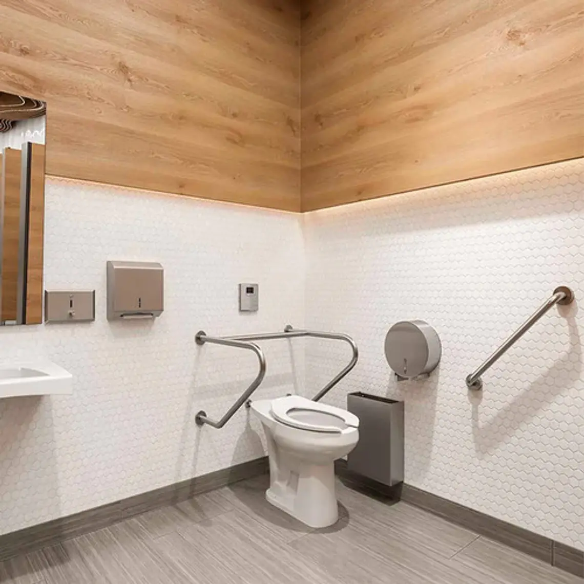Barra Seguridad Tipo H Pasamanos Para Baño Discapacitados 3