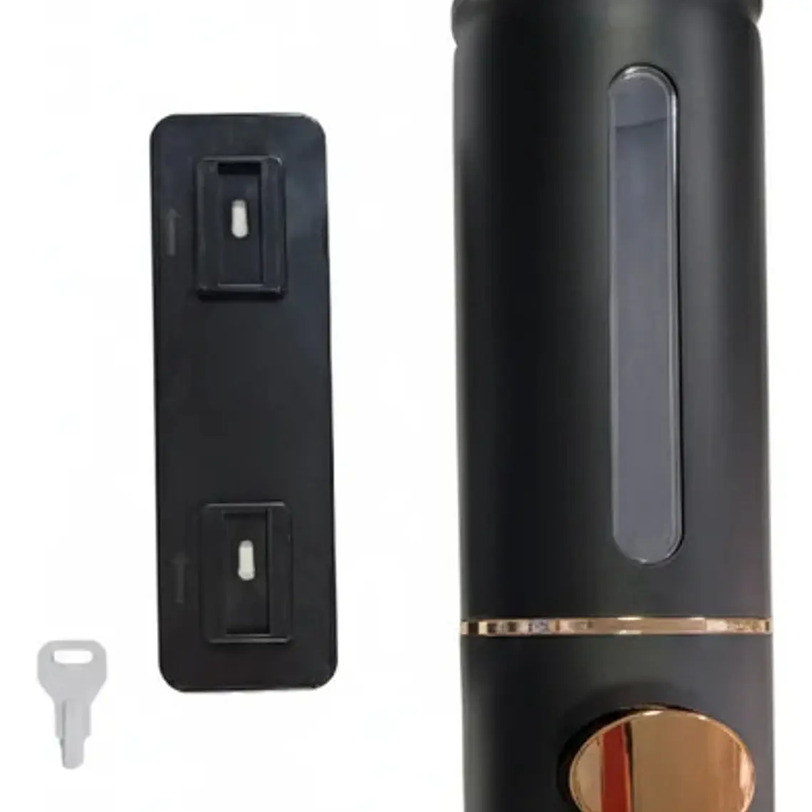Dispensador De Jabón Liquido Plástico Negro Con Oro Rosa 2