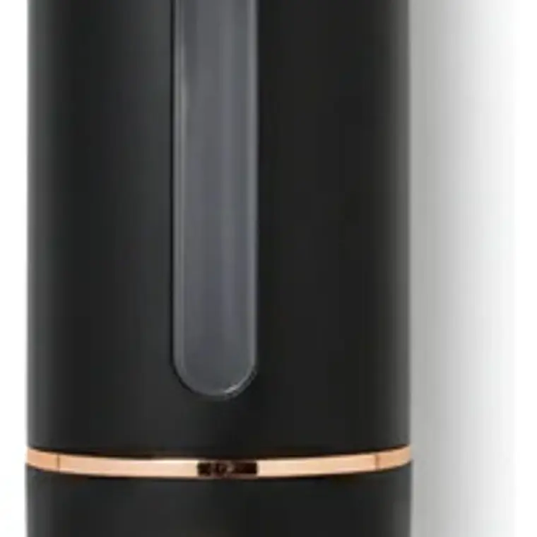 Dispensador De Jabón Liquido Plástico Negro Con Oro Rosa 3