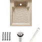 Lavadero Plástico 50x42 Anclar A Pared Bone Con Desagüe - Miniatura 1