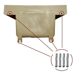 Lavadero Plástico 50x42 Anclar A Pared Bone Con Desagüe
