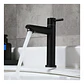 Llave Lavamanos Baja Recta Agua Fría Negro Mate - Miniatura 2