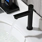 Llave Lavamanos Baja Recta Agua Fría Negro Mate - Miniatura 3