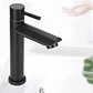 Llave Lavamanos Baja Recta Agua Fría Negro Mate - Miniatura 5