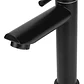 Llave Lavamanos Baja Recta Agua Fría Negro Mate - Miniatura 8