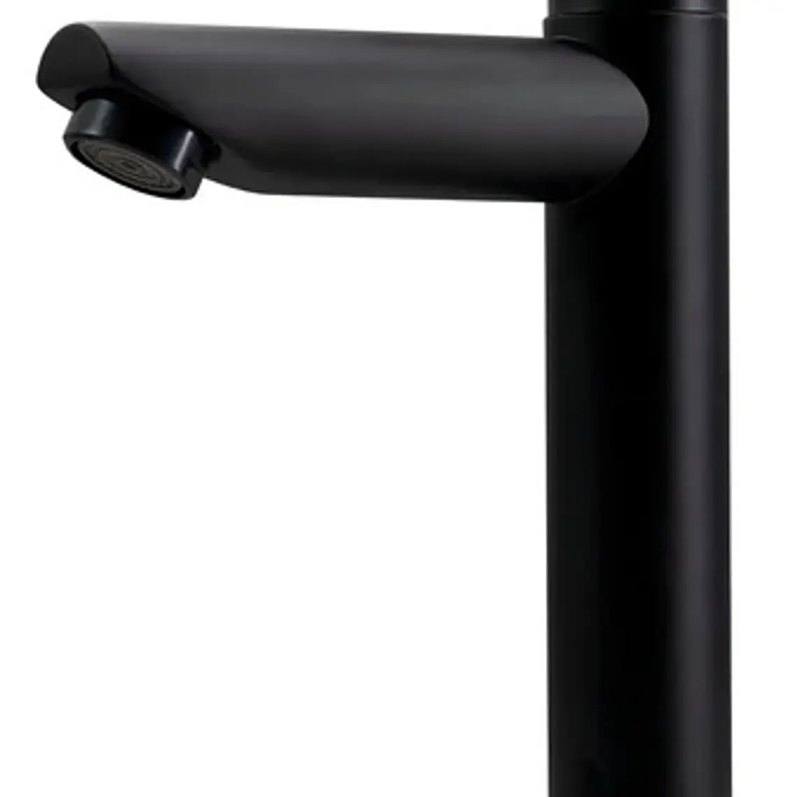 Llave Lavamanos Baja Recta Agua Fría Negro Mate 9