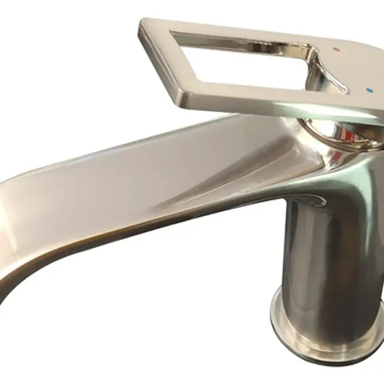 Llave Grifo Lavamanos Bajo Níquel Monocontrol Alta Gama 7