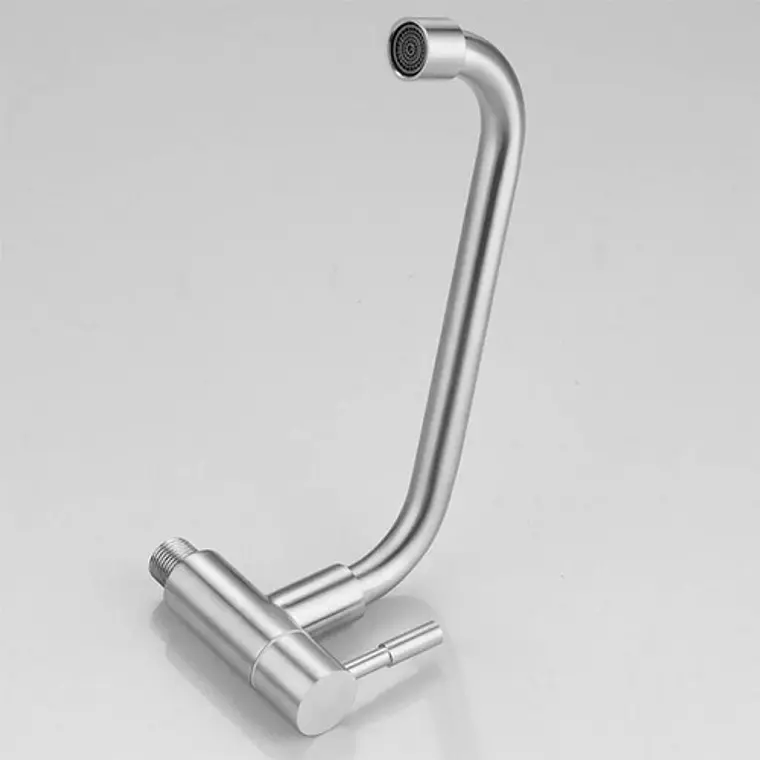 Llave Lavaplatos De Pared En Acero De Alto Trafico Satinada 5