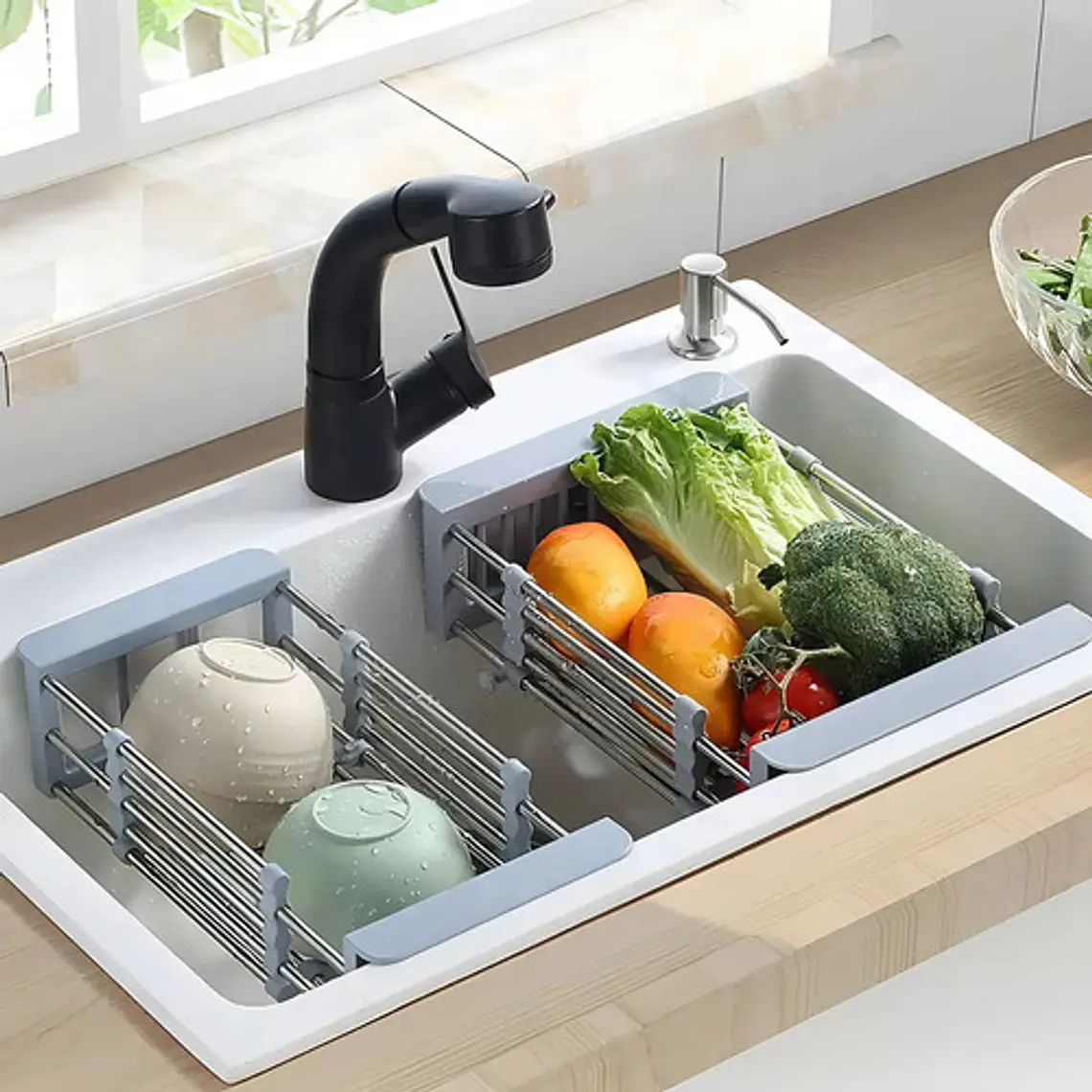 Secador Escurridor De Loza Frutas Verduras Plegable 3