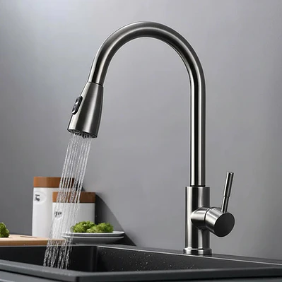 Llave Grifo Lavaplatos Monocontrol Extraíble Acero Inox