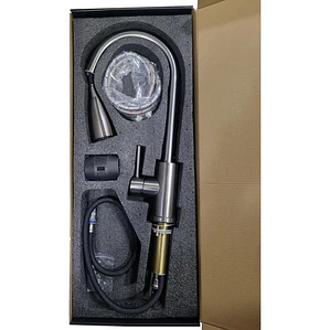 Llave Grifo Lavaplatos Monocontrol Extraíble Acero Inox