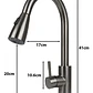 Llave Grifo Lavaplatos Monocontrol Extraíble Acero Inox - Miniatura 5