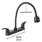 Llave Mezclador Lavaplatos Acero Flexible 8 Pulgadas Negro - Miniatura 4