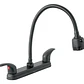Llave Mezclador Lavaplatos Acero Flexible 8 Pulgadas Negro - Miniatura 5