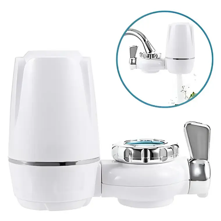 Filtro Purificador De Agua Para Adaptador De Grifo Color Blanco 2