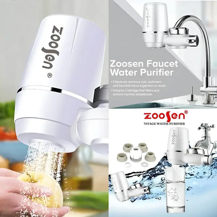 Filtro Purificador De Agua Para Adaptador De Grifo Color Blanco 3