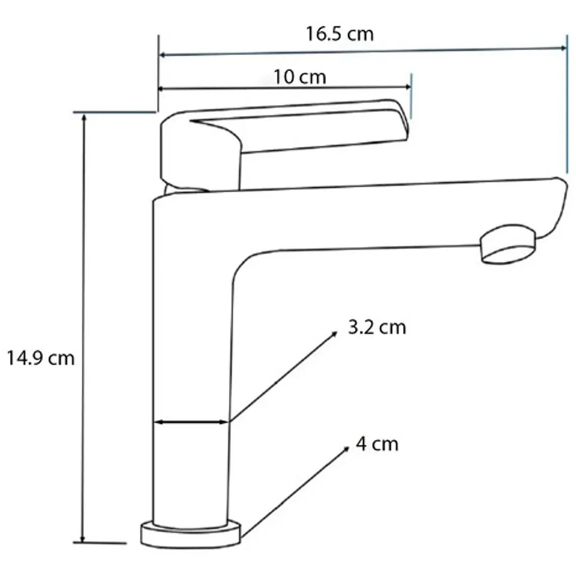 Llave Lavamanos Baja Acero Inoxidable 4