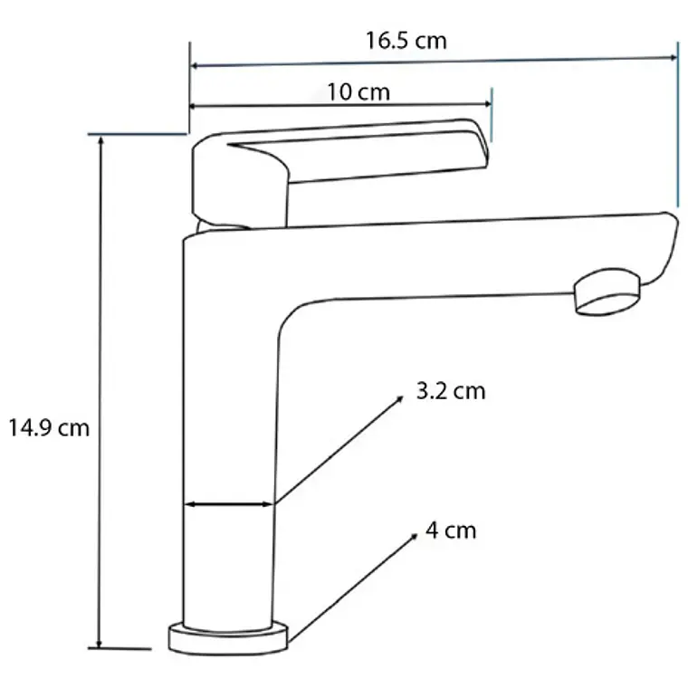 Llave Lavamanos Baja Acero Inoxidable 4
