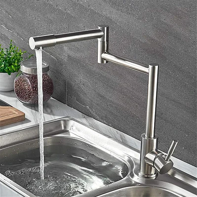 Llave Grifo Lavaplatos Monocontro Escualizable Acero Inox