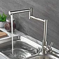 Llave Grifo Lavaplatos Monocontro Escualizable Acero Inox - Miniatura 1