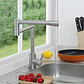 Llave Grifo Lavaplatos Monocontro Escualizable Acero Inox - Miniatura 3