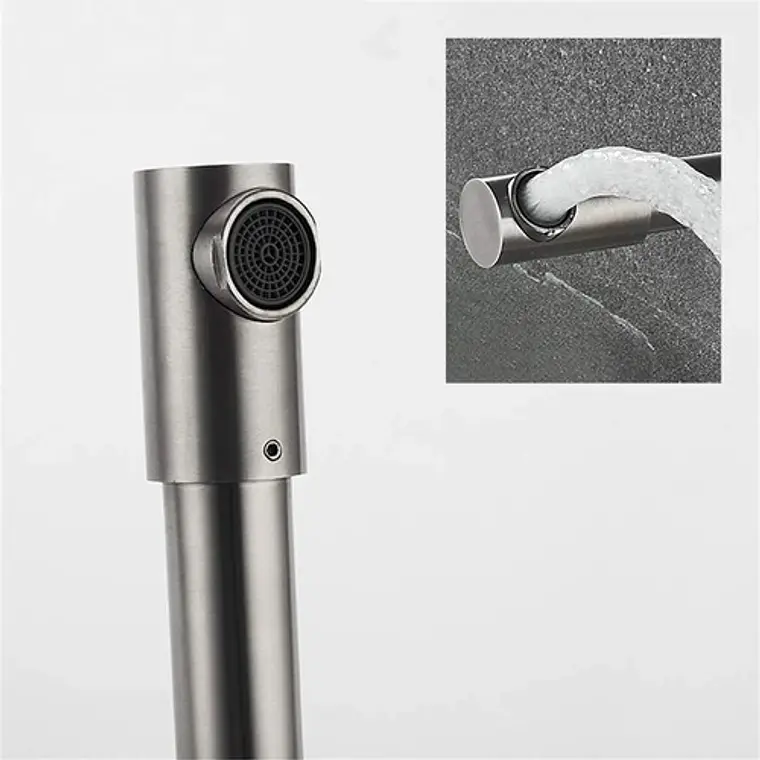 Llave Grifo Lavaplatos Monocontro Escualizable Acero Inox 6