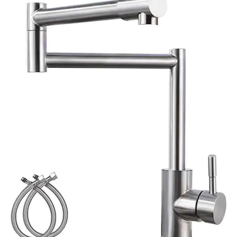 Llave Grifo Lavaplatos Monocontro Escualizable Acero Inox 7