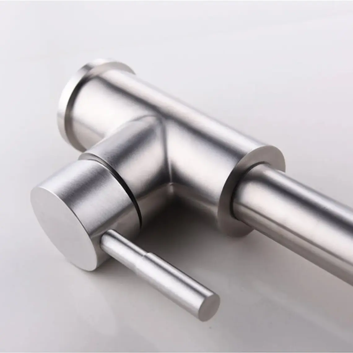 Llave Grifo Lavaplatos Monocontro Escualizable Acero Inox 8