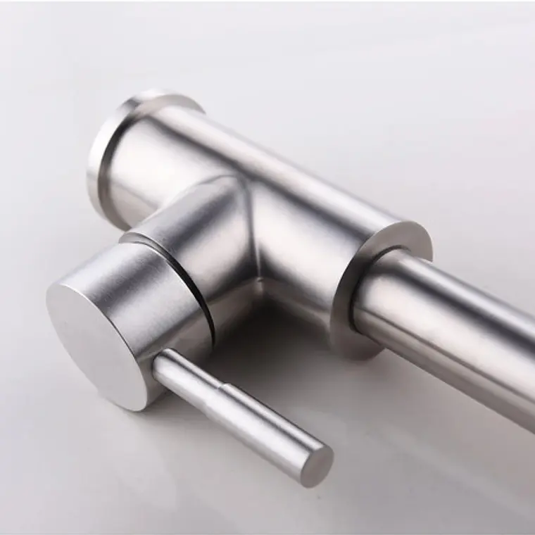 Llave Grifo Lavaplatos Monocontro Escualizable Acero Inox 8